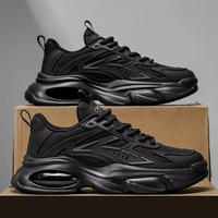 Sneakers Chunky Élevées pour Hommes |   Tige en maille respirante |   Chaussures de course décontractées athlétiques tendance, toutes saisons, à semelle épaisse et souple