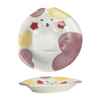 Keramik Öko-Freundliche Katzen-Design Dessertschale Handbemalte Niedliche Katzen-Reis- und Obstsalatschale