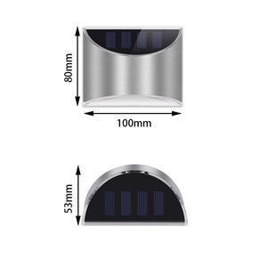 Lámpara de <span class=keywords><strong>movimiento</strong></span> con <span class=keywords><strong>sensor</strong></span> de <span class=keywords><strong>movimiento</strong></span> de acero inoxidable, <span class=keywords><strong>luz</strong></span> de valla de pared <span class=keywords><strong>solar</strong></span> para jardín al aire libre, puerta delantera, patio, garaje, jardín, luces solares - Product Image 4