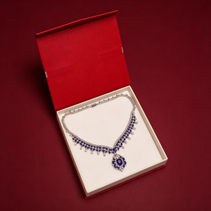 Luxury Red Magnetic <b>Jewelry</b> <b>Box</b>, Inner White Foam Insert <b>for</b> <b>Necklace</b> Display, Premium Gift Packaging <b>for</b> <b>Jewelry</b> Set - Product Image 5