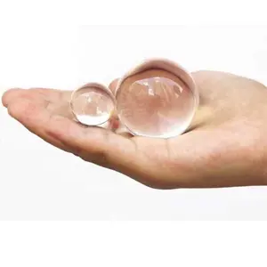 PMMA sólido Acrílico bola Clear plástico esfera display decoração cristal bola talão