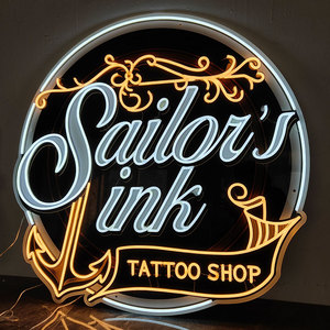 Enseigne au néon LED personnalisée, tatouage, piercing, enseigne au néon LED en silicone flexible <span class=keywords><strong>pour</strong></span> magasin - Product Image 2