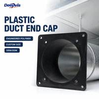 Embout de conduit en plastique, plaque d'installation pour conduits d'air, raccord de ventilation pour système de climatisation, capuchon de tuyau en PVC