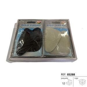 Medias Plantillas Forefoot Cushion Black And Beige Insole For Foot Comfort 12 Pack - Product Image 3