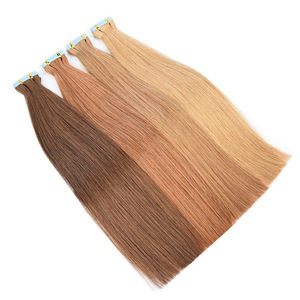Extensiones de Cabello Humano Adhesivas Remy Virgen Doble Trama Liso Invisible Ruso Sin Costuras con Base de Piel - Product Image 3