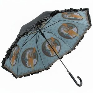 AU-02613 Art volant Jump ombrello bronzo e rose per la collezione pioggia e sole Mucha - Product Image 1