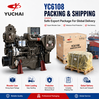 Moteur diesel marin SCDC Yuchai YC6108ZLCA 122 CV 1500 tr/min 6 cylindres refroidi par eau turbocompressé pour propulsion de bateau
