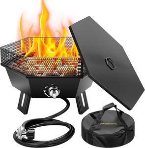 High Quality Stainless Steel Propane Gas <strong>Fire</strong> <strong>Pit</strong> with 58000BTU Power for Outdoor <strong>Camping</strong> - Product Image 1