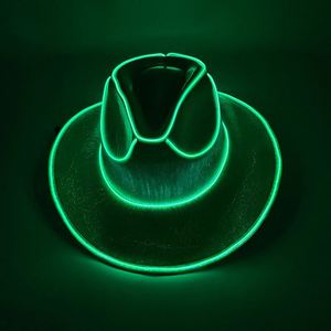 Sombrero <span class=keywords><strong>de</strong></span> Vaquero con Luces LED <span class=keywords><strong>de</strong></span> Colores para Adultos, Sombrero <span class=keywords><strong>de</strong></span> <span class=keywords><strong>Vaquera</strong></span> para Halloween, Navidad, Fiestas, EDC, Cosplay, Disfraces - Product Image 4