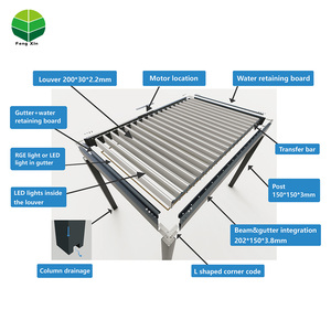 OEM pour les marques bien connues 3X3 3X4 <span class=keywords><strong>4X4</strong></span> 6X4m Patio Extérieur Aluminium Bioclimatique Pergola Couverture Aluminium Persienne Pergola - Product Image 2