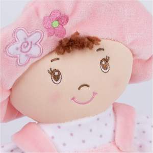 Pour bébé ma première poupée ours en peluche peluche super douce avec remplissage en coton PP soulagement du stress pour 5-7 ans rose/blanc 13 - Product Image 2