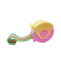 BESTAR Candy OEM Factory Fruit Flavour Multi Color Long Roll Sugar Coated Sour Belt Gummy Soft Candy Rope Stick Children Snack