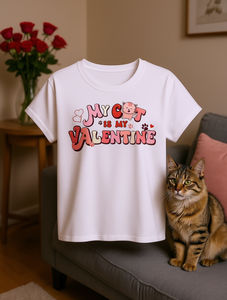 T-shirt da donna carina per San Valentino, manica corta, girocollo in puro cotone, morbida e traspirante, con stampa di lettere, top casual dalla S alla XXL - Product Image 2