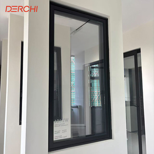 DERCHI NFRC Slim Narriow Cadre Fenêtre À Battants Rupture Thermique Preuve D'ouragan Son Isolé Swing Fenêtres En Alliage D'aluminium - Product Image 2