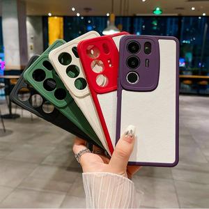 Étui de téléphone en cuir d'agneau pour vivo X200 Pro X100s, étui de protection en cuir texturé haut de gamme - Product Image 1