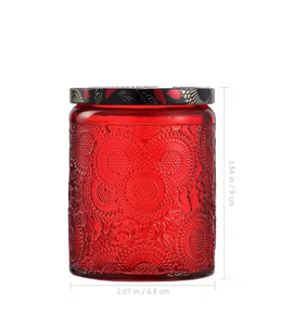 120/250ml Factory Stock Embossed Glass <b>Candle</b> Jars with Iron LIDS - Product Image 4