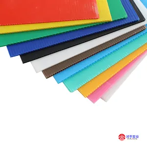 Hoja hueca de plástico corrugado PP de polipropileno colorido impresión impermeable reciclada de fábrica personalizada
