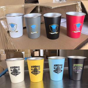 Gobelet en aluminium personnalisé avec logo, 450 ml, changeant de couleur, réutilisable, mug à bière thermoréactif, écologique, pour événements en plein air, gobelets à bière bleus - Product Image 4