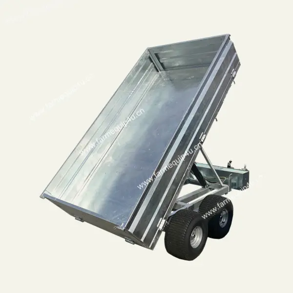 Hot Dip Galvanized Small Dump Trailers ,Good Quality European Style Farm Hydraulic Tipper Trailer