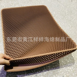 Tapis pour litière pour animaux de compagnie Eva, marron, forme irrégulière, épaisseur 12 mm, sans poussière, pour chats - Product Image 1