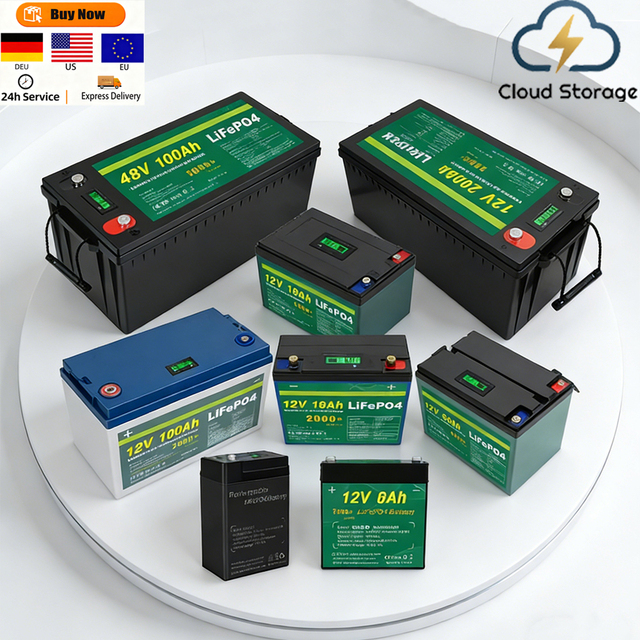 Customized Solid State Lithium-Ion Deep-Cycle Batteries (LiFePO4) 12V 2000-Cycle Replace Lead-Acid for Solar Electric Vehicles