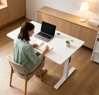 Bureau debout électrique réglable en hauteur avec écran LED numérique et commande à une touche pour bureau à domicile moderne et salle d'étude