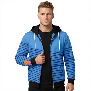 Sublimated men zipper hoodie high quality zip jacket for <b>boys</b> in youth and adult sizes winter warm hoodie in reasonable prices - Product Image 1