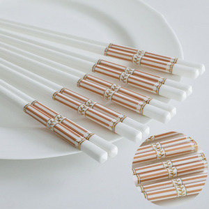 Baguettes japonaises en céramique, faciles à nettoyer, antibactériennes, pour la maison, en porcelaine saine, pour sushi, vaisselle, cadeaux - Product Image 5
