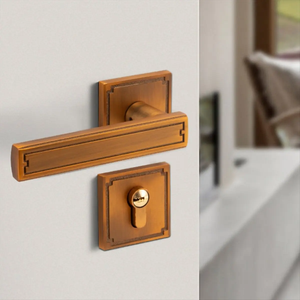 Cerradura y Manija de Puerta Impermeables de Estilo Chino, Duraderas, Silenciosas, para Uso Interior en Dormitorios, Diseño Retro, Antirrobo, Ecológicas - Product Image 3