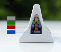 Antenne de voiture universelle en plastique à LED, type aileron de requin, à énergie solaire, pour signal radio, antenne de toit, avertissement de sécurité routière