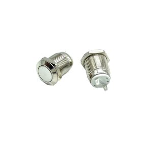 Interruptor de botón de metal impermeable IP65 de 12mm, electrodoméstico electrónico, uso de dos pines, sin bloqueo, autorreinicio 3A 250VAC - Product Image 5