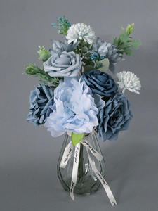 Zhuoou-caja de cartón decorativa para flores, con estampado de flores artificiales, Rosa <span class=keywords><strong>turquesa</strong></span>, azul real, a granel, venta al por mayor - Product Image 5