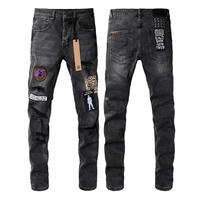 Top High Quality Ksubii Designer Brand Men's Ripped Jeans New Arrival Waterproof and Breathable Denim for Spring