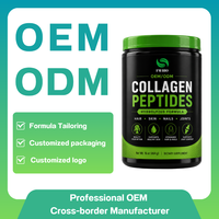 Poudre de peptides de collagène bovin hydrolysé nourri à l'herbe |   Type I & III |   Poudre de peptides de collagène non-OGM et sans hormones (OEM/ODM)