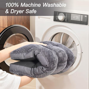 ふわふわで快適な犬小屋パッド 滑り止めペット用スリーピングマット 洗濯可能 心地よいプラッシュ素材 大型犬用ドッグクレートベッド - Product Image 4