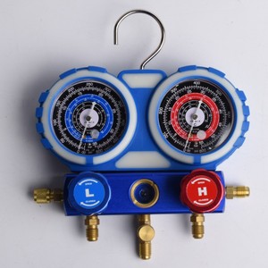 Manomètre de réfrigérant pour climatisation automobile 0628, manomètre double pression pour réparation et recharge avec raccord fileté - Product Image 1