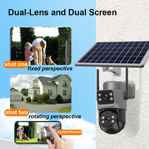 <b>Solar</b> Dual Lens <b>Camera</b> 4G Wireless Outdoor <b>Security</b> With Voice Intercom And Infrared Night Vision For Home Surveillance - Product Image 2