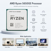 Processeur 5650GE 6C 12T pour ordinateur de bureau, 16 Mo de cache L3 avec graphismes intégrés, TDP 35W, AM4, DDR4, PCIe 3.0, en stock pour les magasins de PC