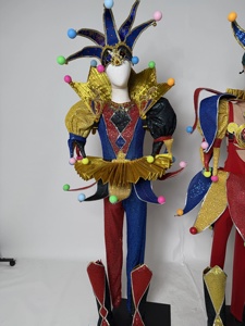 Costumes de Clown Haut de Gamme Style Vénitien pour Hommes et Femmes – Idéal pour Parc d'Attractions, Cirque, Défilé, Halloween, Noël, Spectacles Théâtraux et Musicaux - Product Image 5