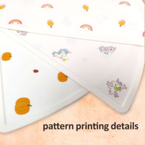 Nouveau set de table en silicone 30*48 cm, anti-salissure et anti-huile, tapis de chaise en gel de silice facile à nettoyer pour bébé, imprimé en silicone personnalisé - Product Image 6