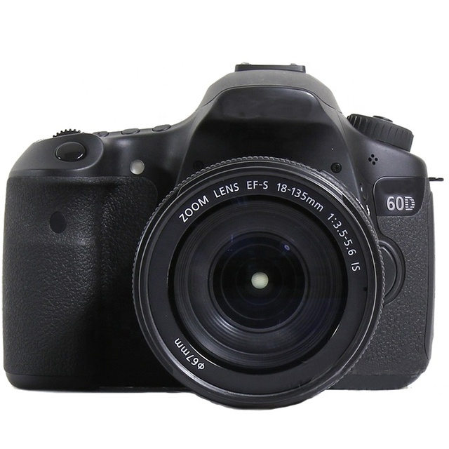Used 60D HD Digital Camera with EF18-135mm F3.5-5.6 Is Lens Used SLR Video Recording Camera, Used Camera Lens