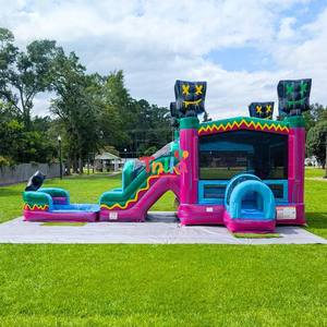 Надувной комбо-аттракцион «Волшебная тематика» по заводской цене: коммерческий батут и горка - Product Image 1