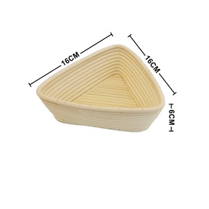 Cesta de fermentación de pan de ratán triangular, <span class=keywords><strong>Banneton</strong></span>, para panadería, cocina casera, molde para pan artesanal de masa madre - Product Image 3