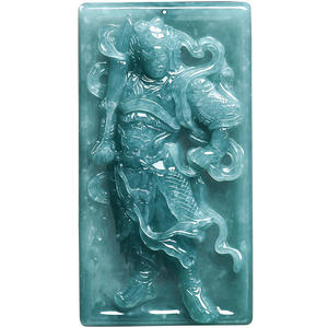Colgante de Jadeíta Natural Azul Agua Avalokiteshvara UNISEX, Estilo Chino Budista, Regalo con Certificado de Tasación FG06 - Product Image 5