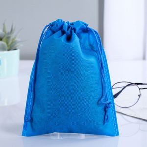 Sacs de rangement pour chaussures en non-tissé multicolores avec logo personnalisé, prix d'usine, sacs en non-tissé à cordon - Product Image 1