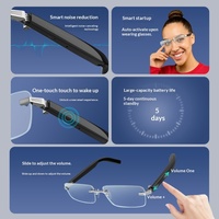 Lunettes intelligentes sans monture, anti-lumière bleue, écouteurs sans fil, IP54, assistant vocal, commande tactile, mode G06-T, stock, haute technologie
