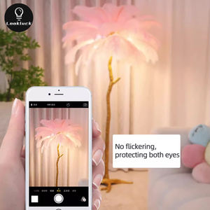 <span class=keywords><strong>Lampada</strong></span> da Terra di Design Unico e Moderno <span class=keywords><strong>con</strong></span> <span class=keywords><strong>Piume</strong></span> LED per Decorazione Interna Personalizzata, Paralume Rosa e Blu e Corpo in Ferro per Hotel, Villa, Casa e Negozi - Product Image 3
