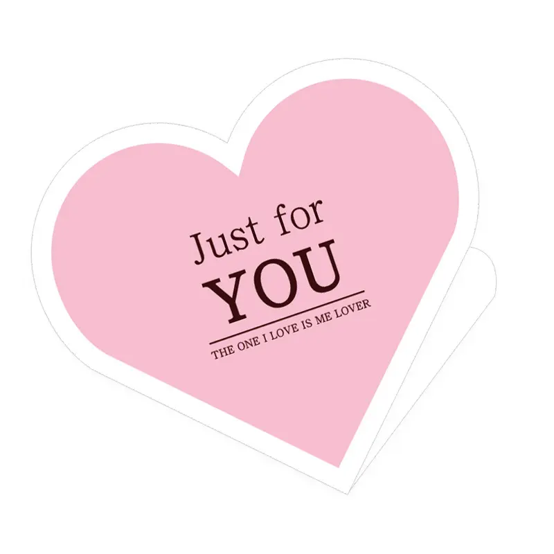 Folio hören-form gestanzte Greeting postkarten für Valentine der tag