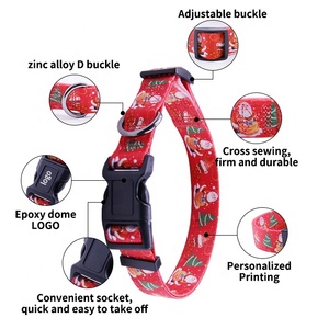 Correa y Collar para Perro Ecológicos al por Mayor del Fabricante, Diseños Personalizados con Decoración de Cinta de Poliéster Ajustable, Suministros para Mascotas - Product Image 4