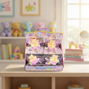 ของเล่นบีบคลายเครียดรูปเค้กหมีเนย TPR สำหรับเด็กอายุ 14 ปีขึ้นไป เหมาะสำหรับทุกเพศ ฝึกประสาทสัมผัส พัฒนาการประสานมือและตา เสริมสร้างการสื่อสารระหว่างพ่อแม่และลูก - Product Image 2